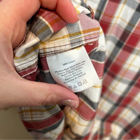Eddie Bauer classic fit plaid 100% button down size‎ large - Picture 4 of 5
